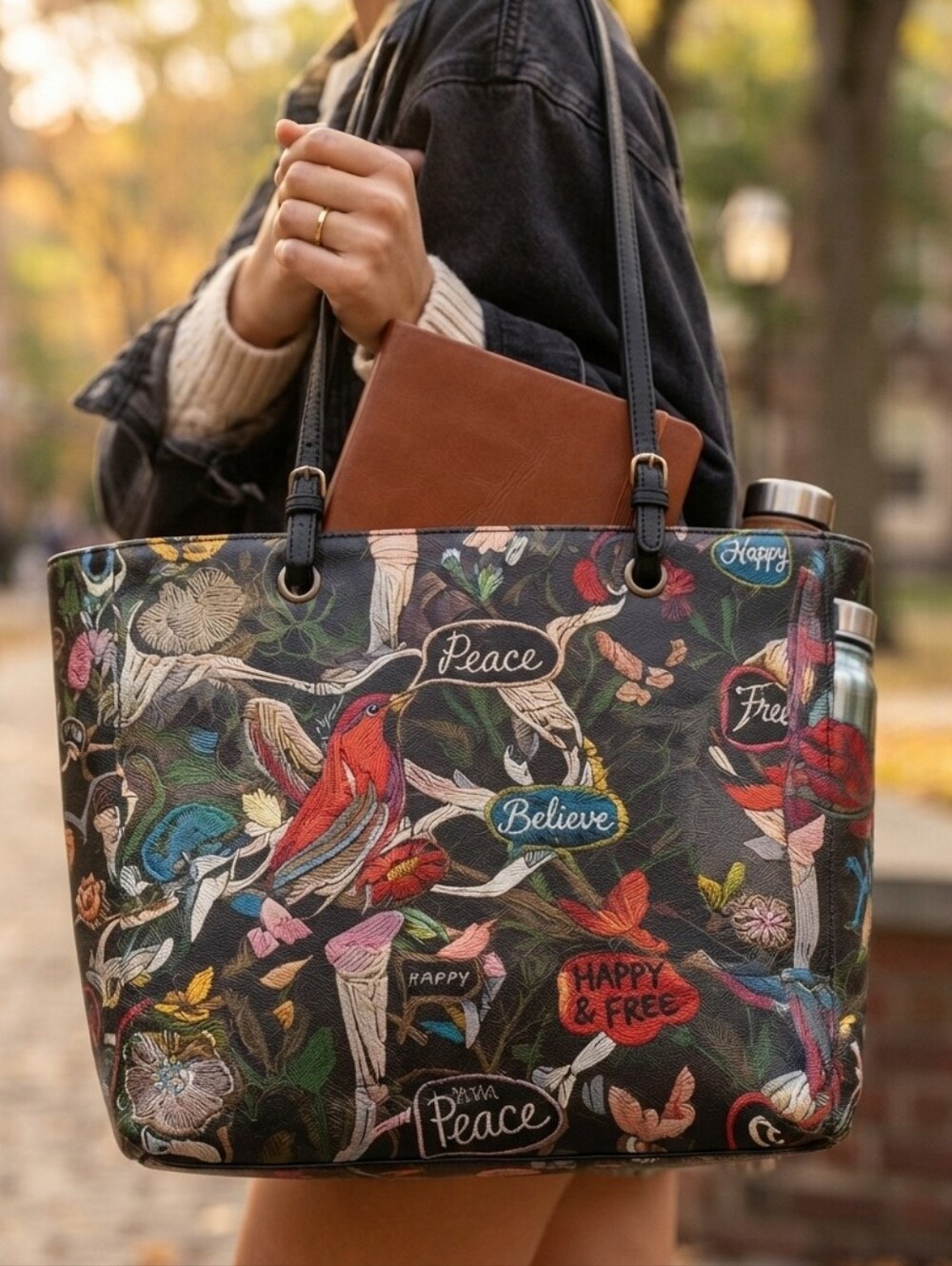 Sakroots Artist Circle Multi-Color Peace & Nature Tote Bag